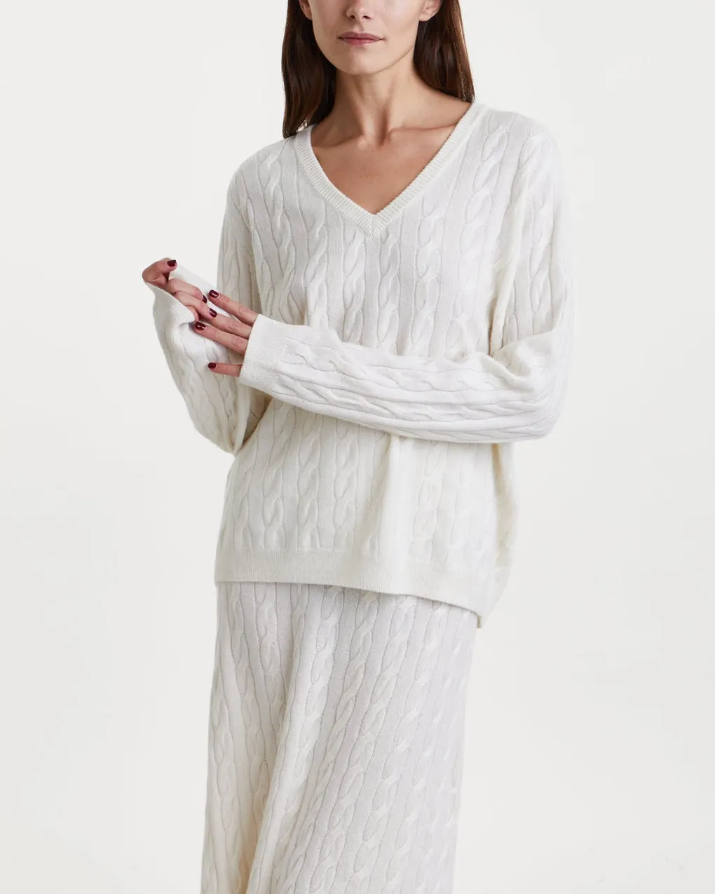 LISA YANG   Sweater Maie Cashmere Offwhite 